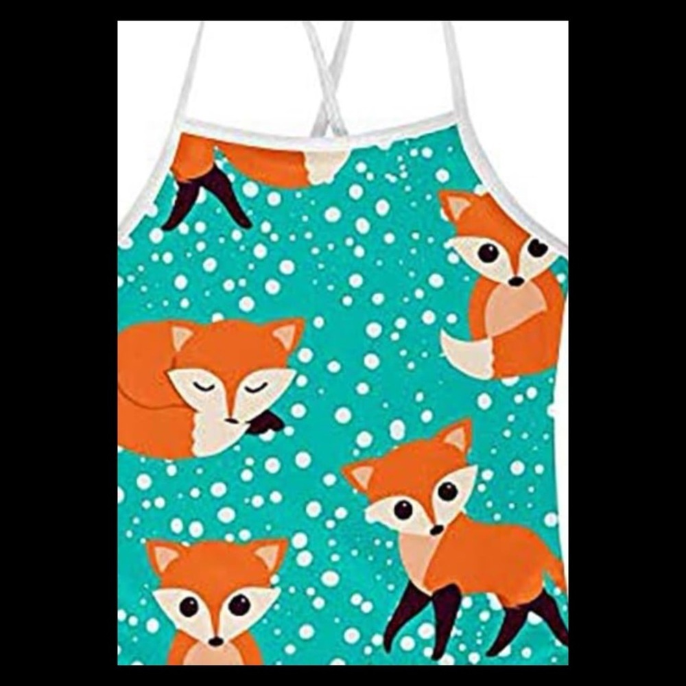 Fox little girl one piece swimsuit. 9